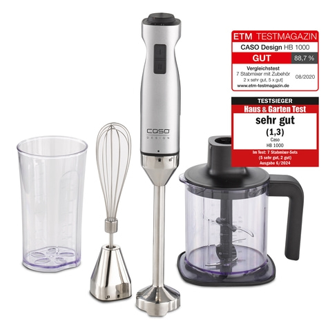 Caso HB 1000 Stabmixer mit Zubehör, Testergebnisse: sehr gut, gut, Testmagazin