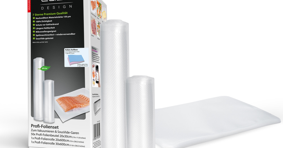 Profi-Folienset 1, 50 Folienbeutel, 2 Folienrollen, 150 µm online bei ...
