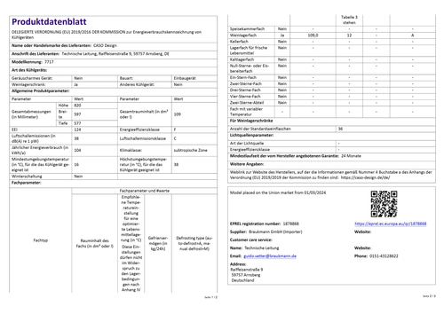 WineDeluxe WDU 36 Design Unterbau- Weinkühlschrank mit Kompressortechnik