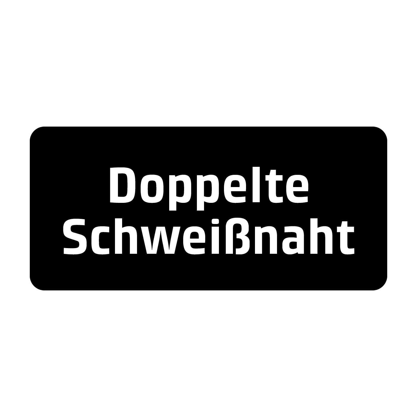Doppelte Schweißnaht auf schwarzem Hintergrund