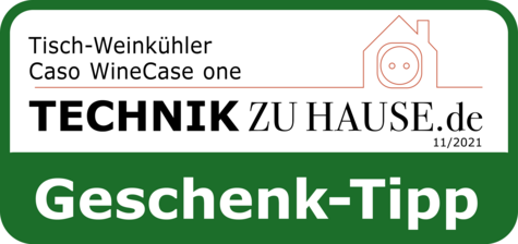 Tisch-Weinkühler Caso WineCase one Technik zu Hause Geschenk-Tipp 11/2021