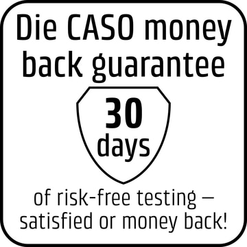 CASO money back guarantee, 30 days risk-free testing, satisfied or money back!