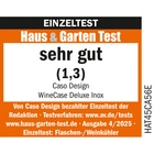 Testurteil 'sehr gut' für Caso Design WineCase Deluxe Inox, Einzeltest.