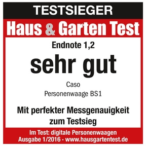 BS 1 Digitale Personenwaage, bis zu 200 kg Tragkraft in 100 g-Schritten, Testsieger