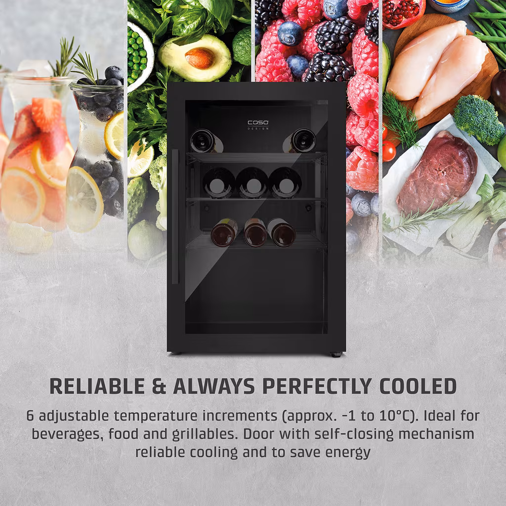 Холодильник для напоїв CASO BBQ Cooler Black S-R 63 л, чорний, компресорний, 702
