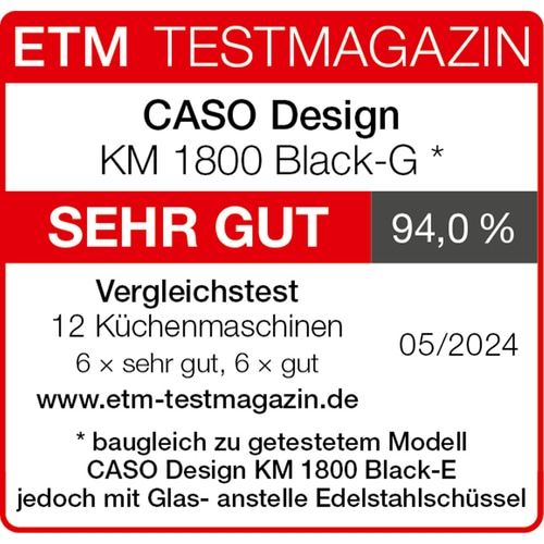 KM 1800 Black-G Design Küchenmaschine mit Accessoires