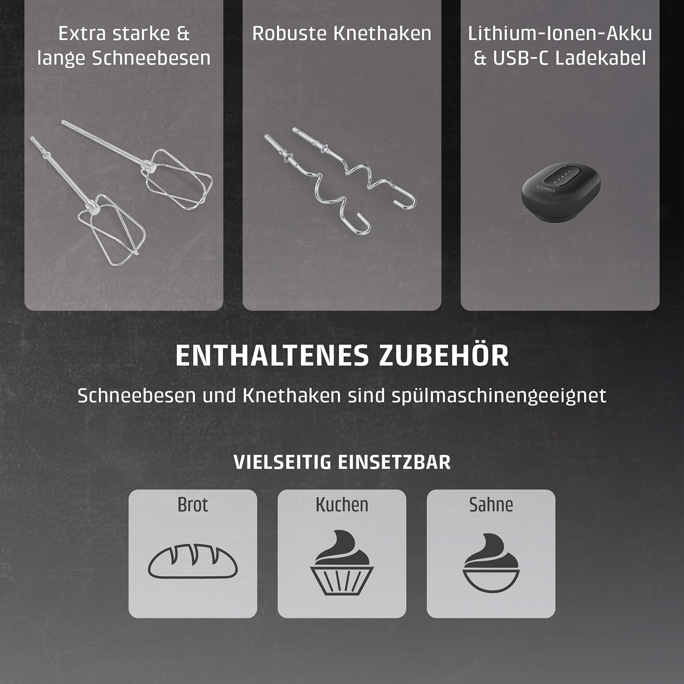 Click & Mix Kabelloser Handmixer