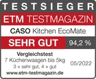 Test magazine award for Caso Kitchen EcoMate, grade: Very Good, 94.2%, 05/2022