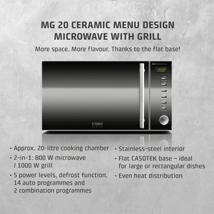MG 20 Ceramic menu Design Microwave - Grill - Ceramic bottom