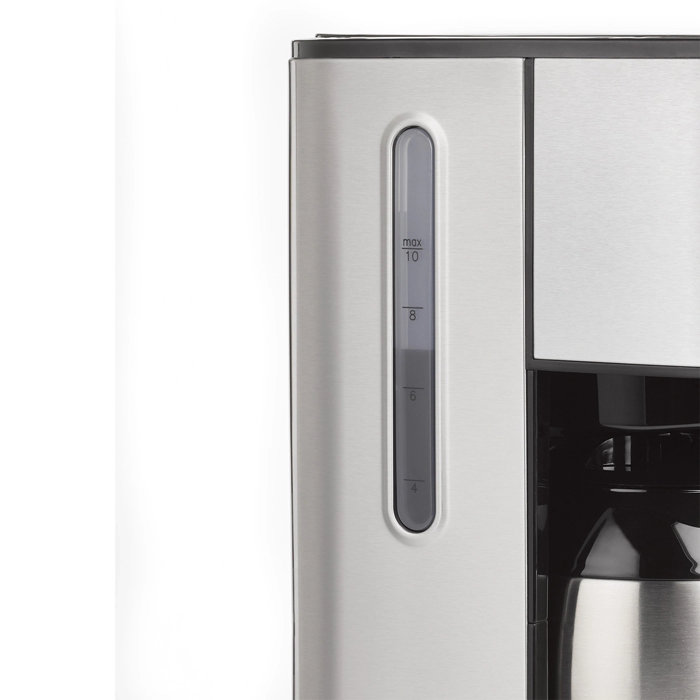 Kaffeemaschine mit Wasserstandsanzeige, Edelstahl, modern, Küche, Gerät