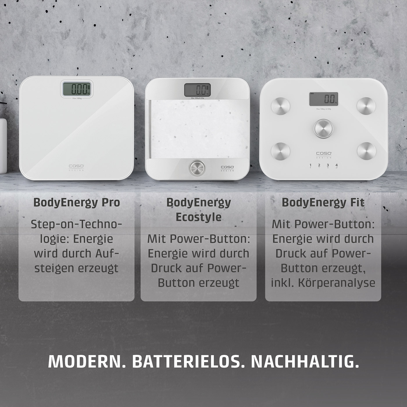 BodyEnergy Fit Design body scale, scales up to 150 kg in 100 g increments