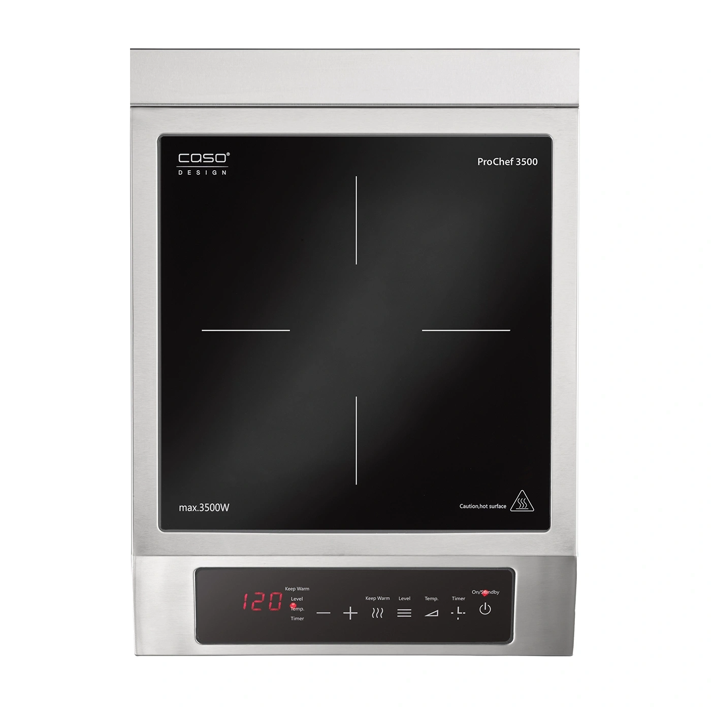 Induction cooktop, ProChef 3500, with control panel, temperature display, cooking surface, design