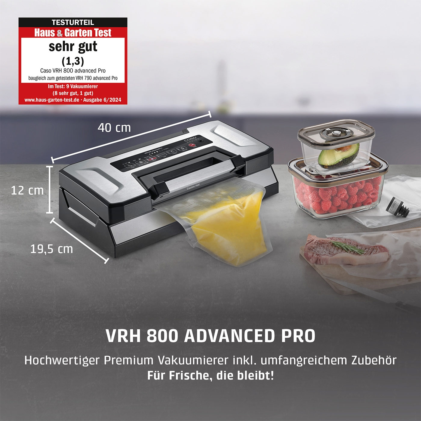 VRH 800 advanced Pro Vakuumiergerät mit extra Zubehör