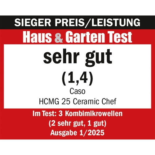 HCMG 25 Ceramic Chef Mikrowelle + Heißluft + Grill