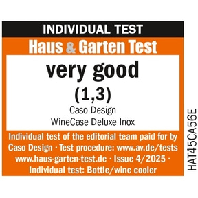 Test result 'very good' for Caso Design WineCase Deluxe Inox, single test.