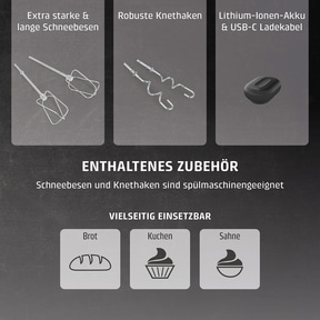 Click & Mix Kabelloser Handmixer