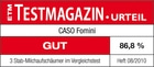 ETM Test Magazine Verdict: CASO Fomini, GOOD, 86.8%, 3 Milk Frothers, Issue 08/2010
