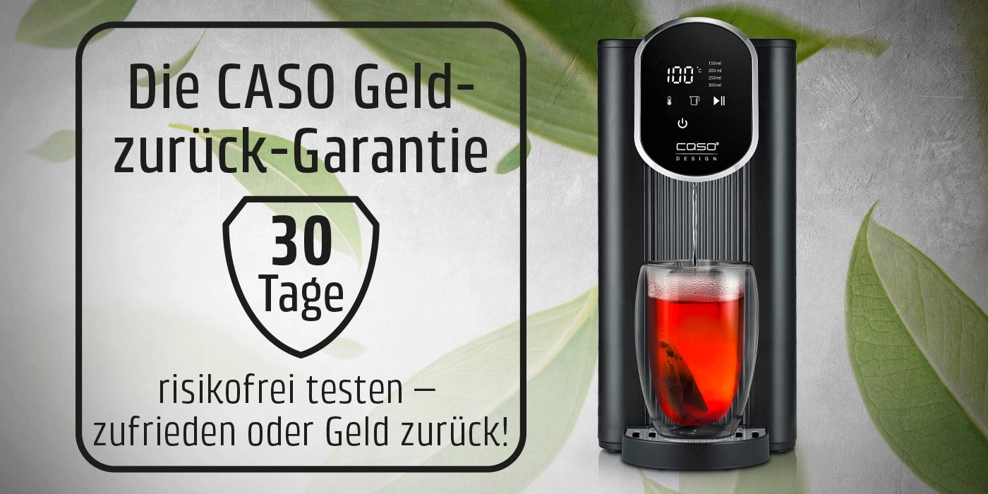 CASO Geld-zurück-Garantie: 30 Tage risikofrei testen, zufrieden oder Geld zurück!