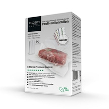 CASO Profi-Folienrollen 20x600 cm, 2 Stück, 150 μm zum Vakuumieren + Sous Vide Garen