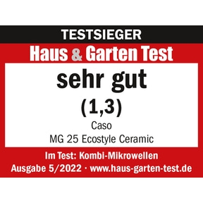 MG 25 Ecostyle Ceramic Mikrowelle + Grill, Testsieger