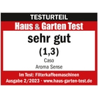 Haus & Garten Test, sehr gut (1,3), Caso Aroma Sense, Filterkaffeemaschinen, Ausgabe 2/2023