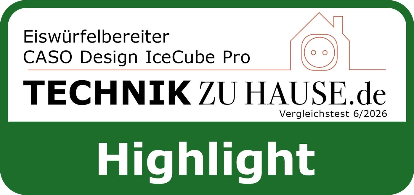Eiswürfelbereiter CASO Design IceCube Pro Technik Zuhause.de Highlight