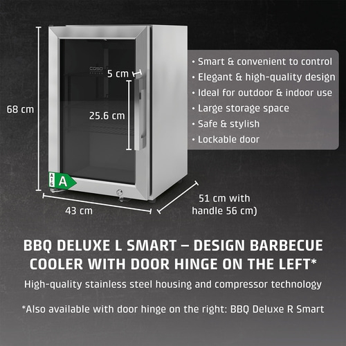 BBQ Deluxe-L Smart Barbecue cooler with door hinge left