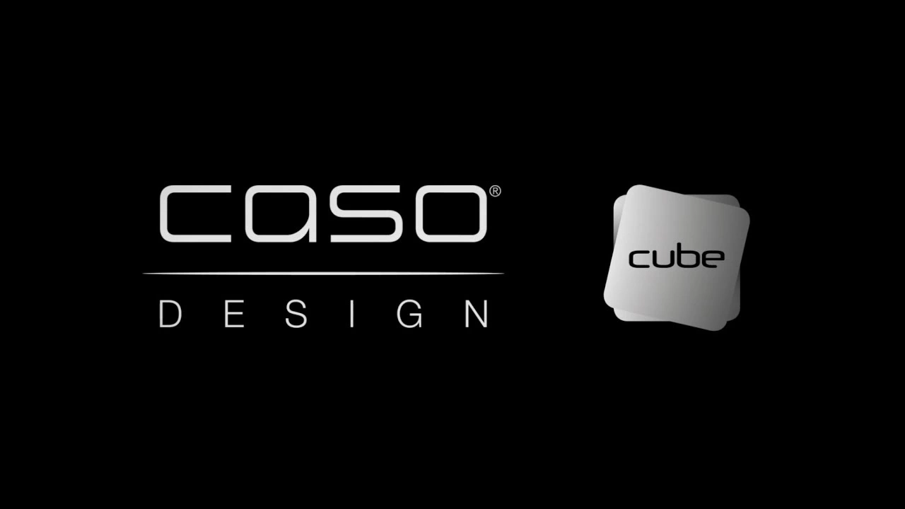 CASO Design logo with cube symbol on a black background.