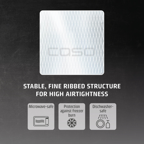 Stable and fine ribbed structure for high sealing