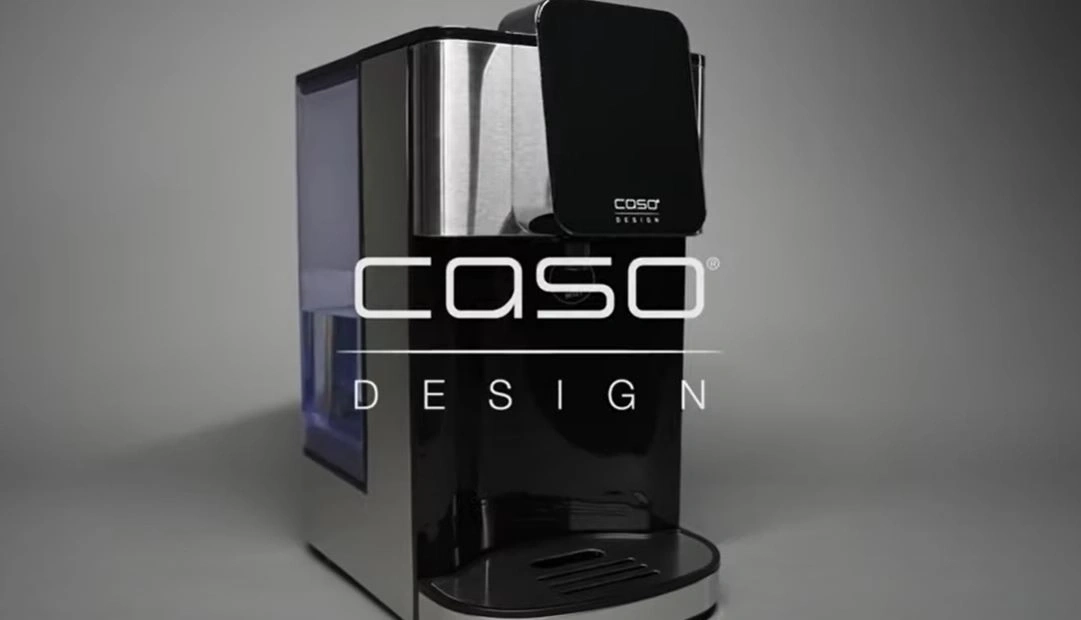 Caso Design Kaffeemaschine, schwarz und silber, modernes Design, Produktfoto