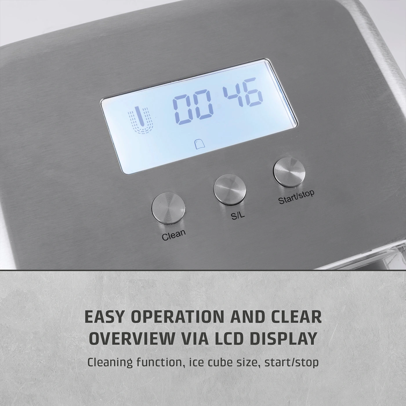 Easy operation and overview via LCD display with buttons.