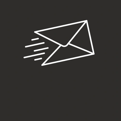 E-Mail-Symbol mit Geschwindigkeitseffekt auf dunklem Hintergrund
