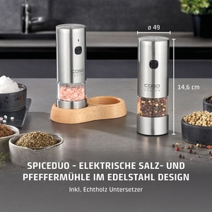 SpiceDuo Elektrische Salz & Pfeffermühle