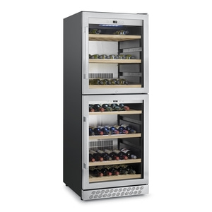 WineChef Pro 126-2D Design Weinkühlschrank, für bis zu 126 Flaschen, 2 Temperaturzonen