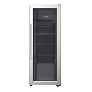 Wein Kühlschrank mit Glasfront und Metallrahmen, Caso Design