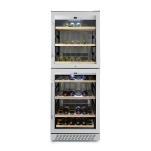 WineChef Pro 126-2D Design Weinkühlschrank, für bis zu 126 Flaschen, 2 Temperaturzonen
