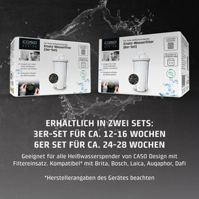 Replacement Water Filter (Set of 6) for CASO Turbo Hot Water Dispenser