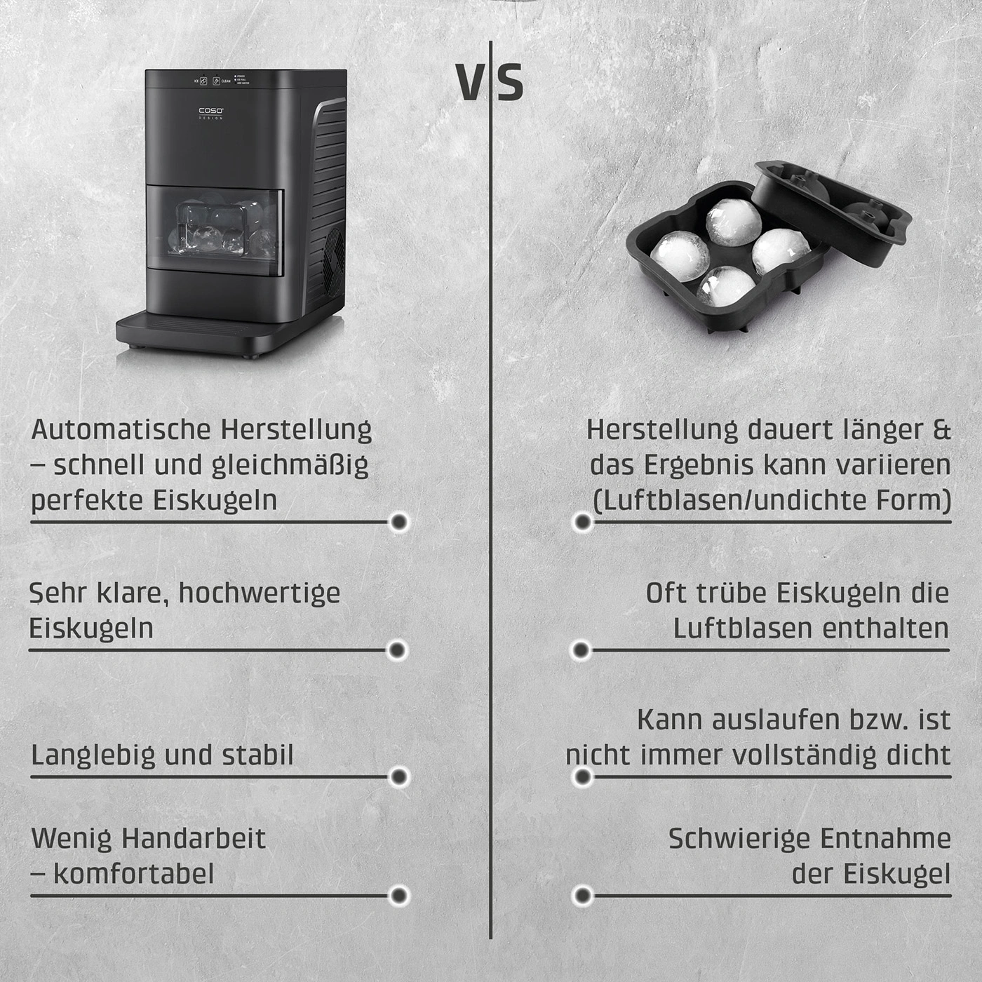 Vergleich von Eiswürfelmaschinen und Eiswürfelformen
