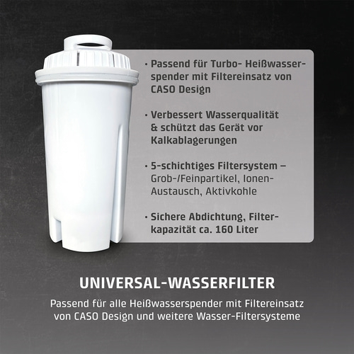 Replacement Water Filter (Set of 6) for CASO Turbo Hot Water Dispenser