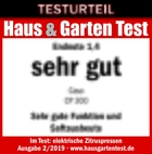 Test result Haus & Garten Test, grade 1.4, very good, Caso CP 300, electric citrus presses