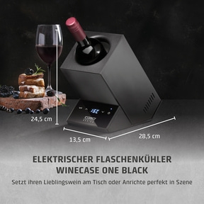 WineCase One Black Design Weinkühler für eine Flasche