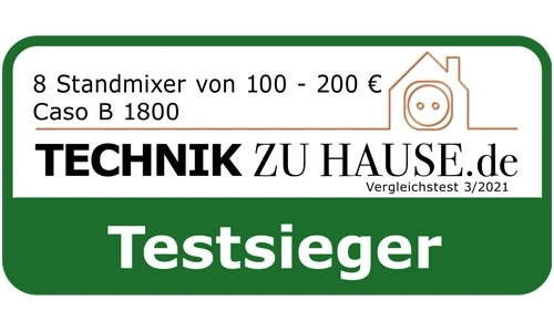 Testauszeichnung für Standmixer von Technik zu Hause.de, Testsieger, 3/2021.