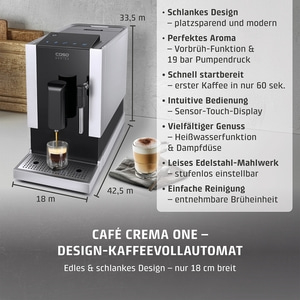 Café Crema One Design fully automatic coffee machine