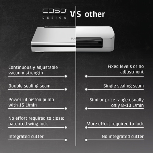 GourmetVAC 280 Design vacuum system