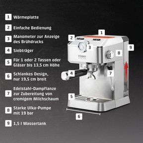 EspressoGourmet Design Siebträgermaschine