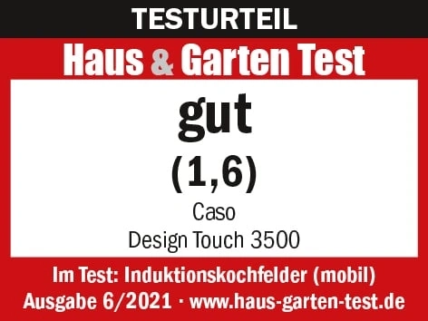 Test result Haus & Garten Test: good (1.6) for Caso Design Touch 3500, induction cooktops (mobile)