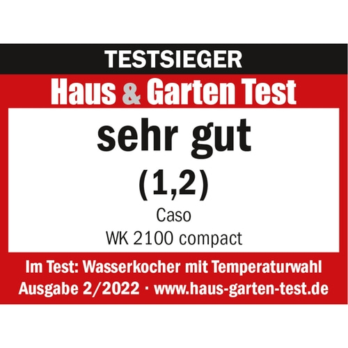 WK 2100 compact Wasserkocher, Testsieger