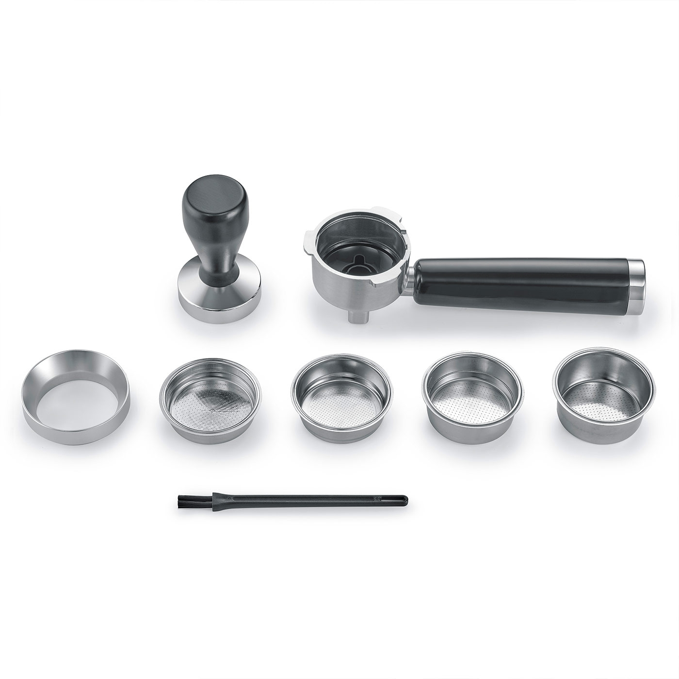 EspressoGourmet & Grind Design Siebträgermaschine mit Mahlwerk