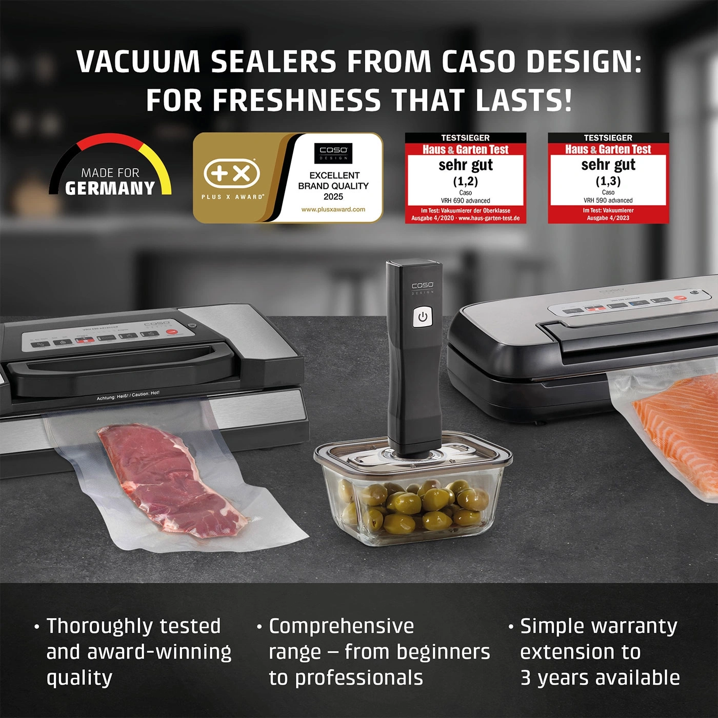 VacuBoxx Eco-Duo S 2 Glass vacuum containers with SAN lid