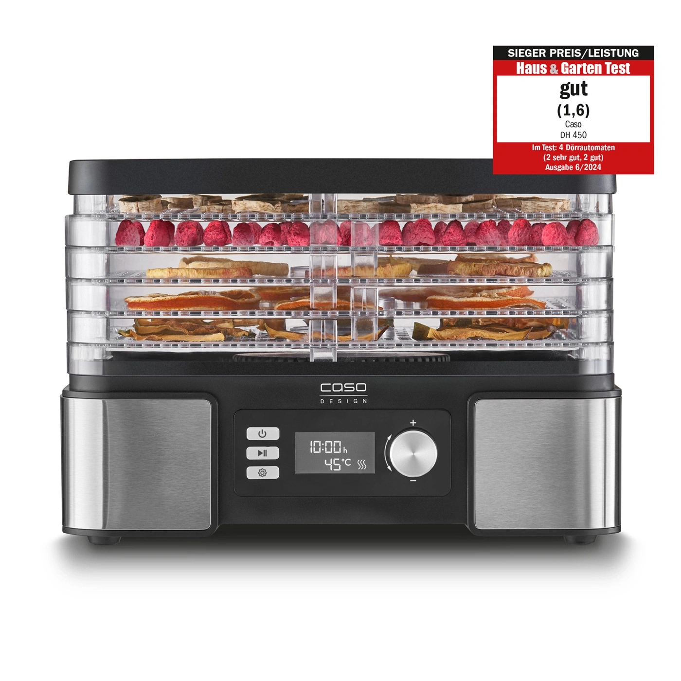 Dehydrator with Haus & Garten Test rating, Caso DH 450